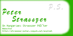 peter strasszer business card
